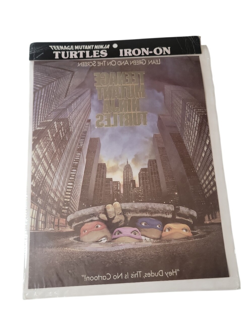 Vintage 90's TMNT Iron-On Transfer 10"x8" HTF